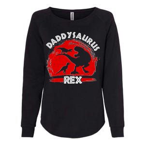 Funny Daddysaurus Rex Father's Day Womens California Wash Sweatshirt