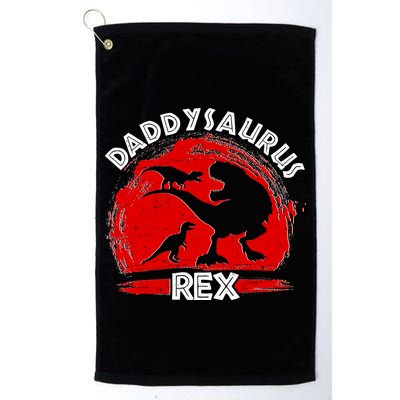 Funny Daddysaurus Rex Father's Day Golf Towel