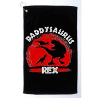 Funny Daddysaurus Rex Father's Day Golf Towel