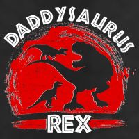 Funny Daddysaurus Rex Father's Day Golf Towel