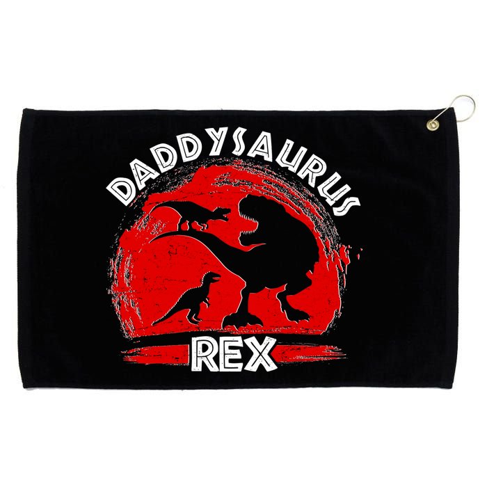 Funny Daddysaurus Rex Father's Day Grommeted Golf Towel