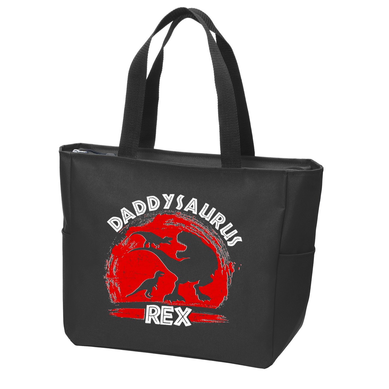 Funny Daddysaurus Rex Father's Day Zip Tote Bag