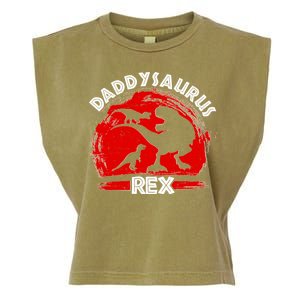 Funny Daddysaurus Rex Father's Day Garment-Dyed Women's Muscle Tee