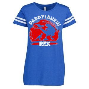 Funny Daddysaurus Rex Father's Day Enza Ladies Jersey Football T-Shirt