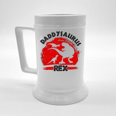 Funny Daddysaurus Rex Father's Day Beer Stein