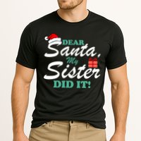 Funny Dear Santa My Sister Did It Cooling Performance Crew T-Shirt