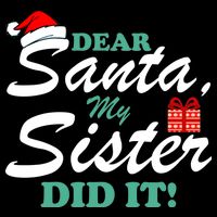 Funny Dear Santa My Sister Did It Cooling Performance Crew T-Shirt
