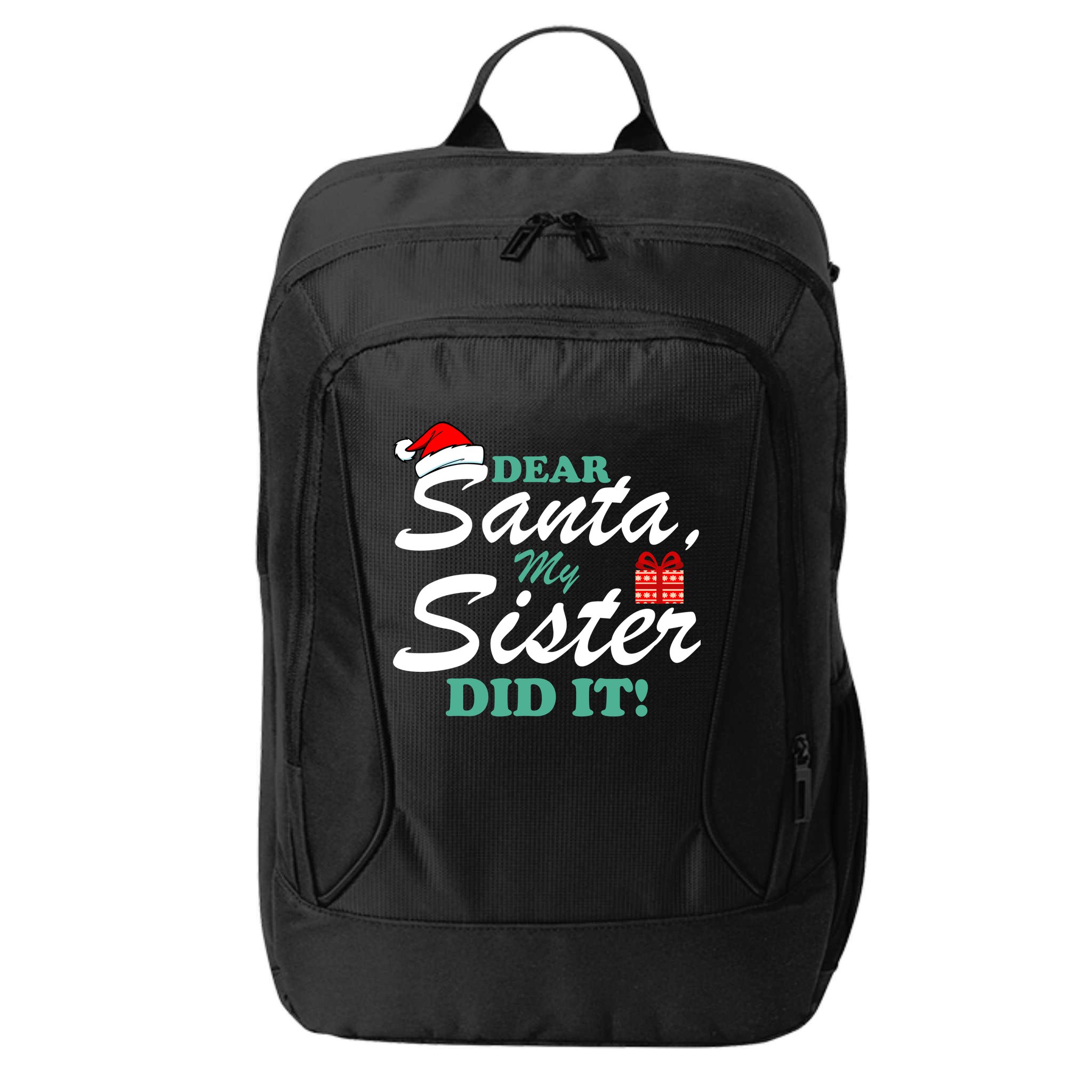 Funny Dear Santa My Sister Did It City Backpack