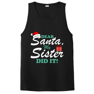 Funny Dear Santa My Sister Did It PosiCharge Competitor Tank