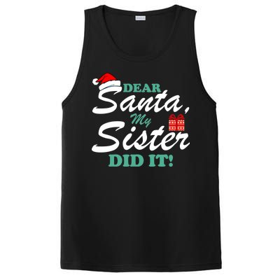 Funny Dear Santa My Sister Did It PosiCharge Competitor Tank