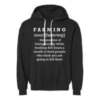 Funny Definition of Farming Garment-Dyed Fleece Hoodie