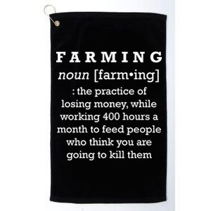 Funny Definition of Farming Platinum Collection Golf Towel