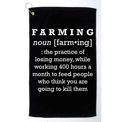 Funny Definition of Farming Golf Towel