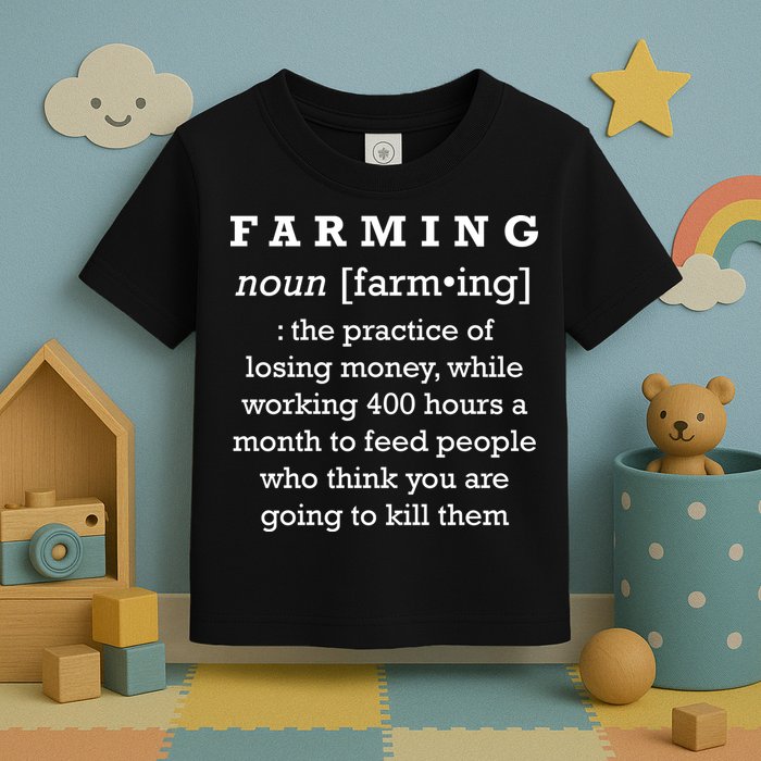 Funny Definition of Farming Toddler T-Shirt