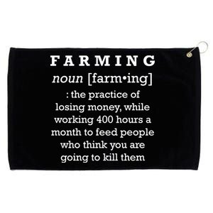 Funny Definition of Farming Grommeted Golf Towel