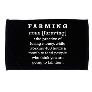 Funny Definition of Farming Microfiber Hand Towel