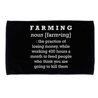 Funny Definition of Farming Microfiber Hand Towel