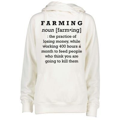 Funny Definition of Farming Womens Funnel Neck Pullover Hood