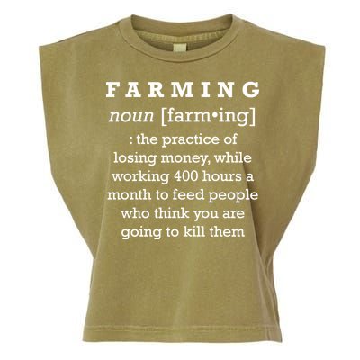 Funny Definition of Farming Garment-Dyed Women's Muscle Tee