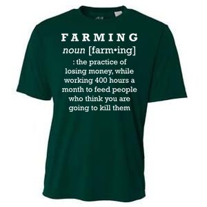 Funny Definition of Farming Cooling Performance Crew T-Shirt