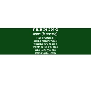 Funny Definition of Farming Bumper Sticker