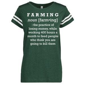 Funny Definition of Farming Enza Ladies Jersey Football T-Shirt