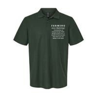 Funny Definition of Farming Softstyle Adult Sport Polo