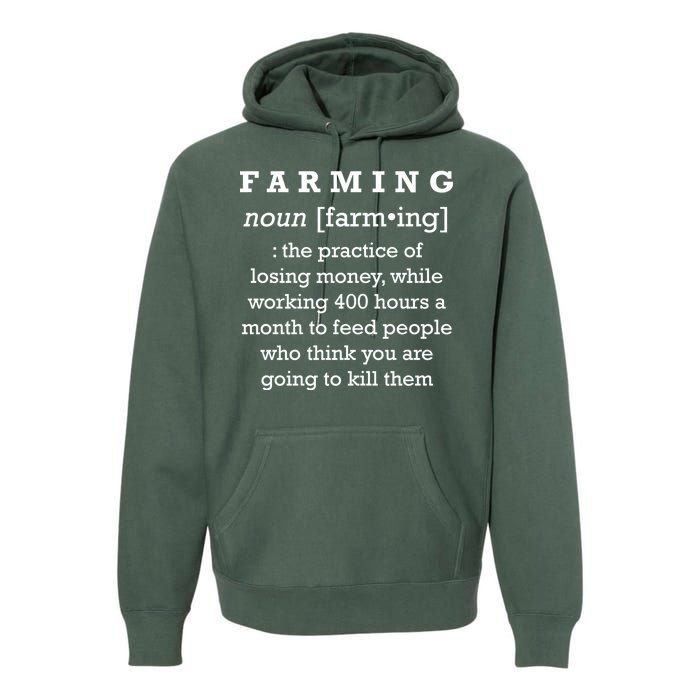 Funny Definition of Farming Premium Hoodie