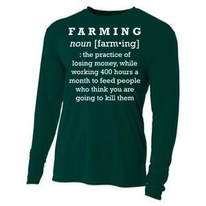 Funny Definition of Farming Cooling Performance Long Sleeve Crew