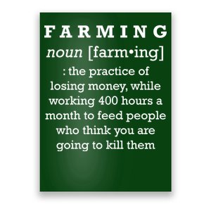 Funny Definition of Farming Poster