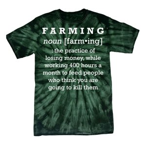 Funny Definition of Farming Tie-Dye T-Shirt