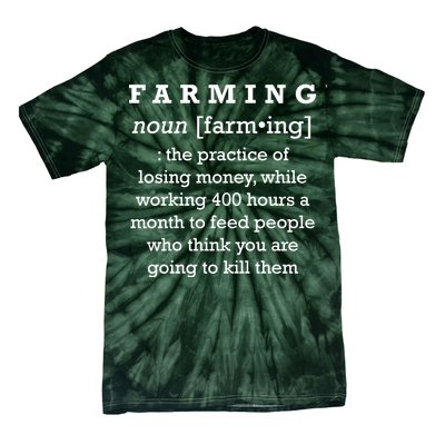 Funny Definition of Farming Tie-Dye T-Shirt