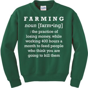 Funny Definition of Farming Kids Sweatshirt