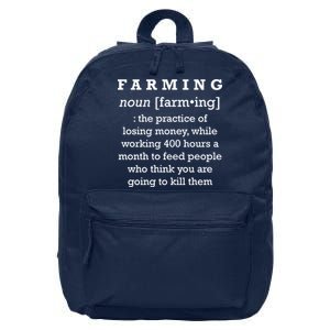 Funny Definition of Farming 16 in Basic Backpack