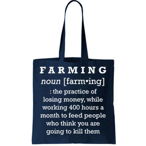 Funny Definition of Farming Tote Bag