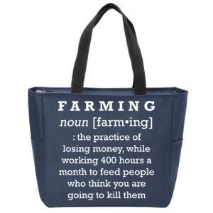 Funny Definition of Farming Zip Tote Bag