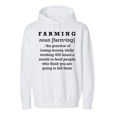 Funny Definition of Farming Garment-Dyed Fleece Hoodie