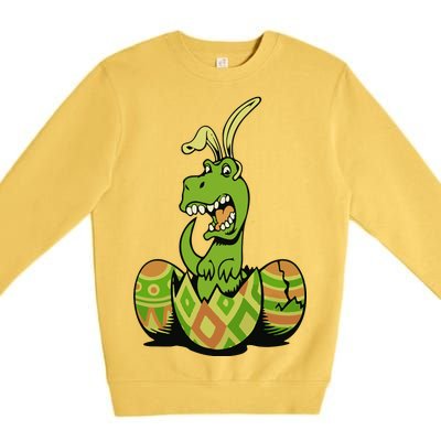 Funny Dino Easter Egg Premium Crewneck Sweatshirt