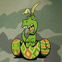 Funny Dino Easter Egg Legacy Tie Dye Trucker Hat