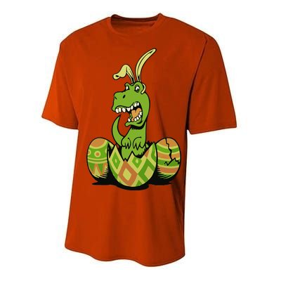 Funny Dino Easter Egg Performance Sprint T-Shirt