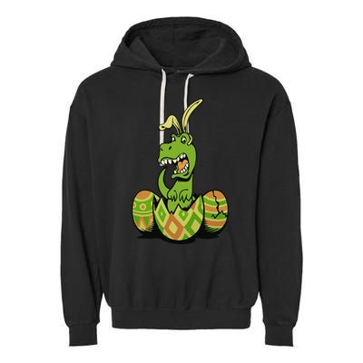 Funny Dino Easter Egg Garment-Dyed Fleece Hoodie