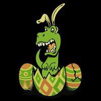 Funny Dino Easter Egg USA-Made Doggie Bandana