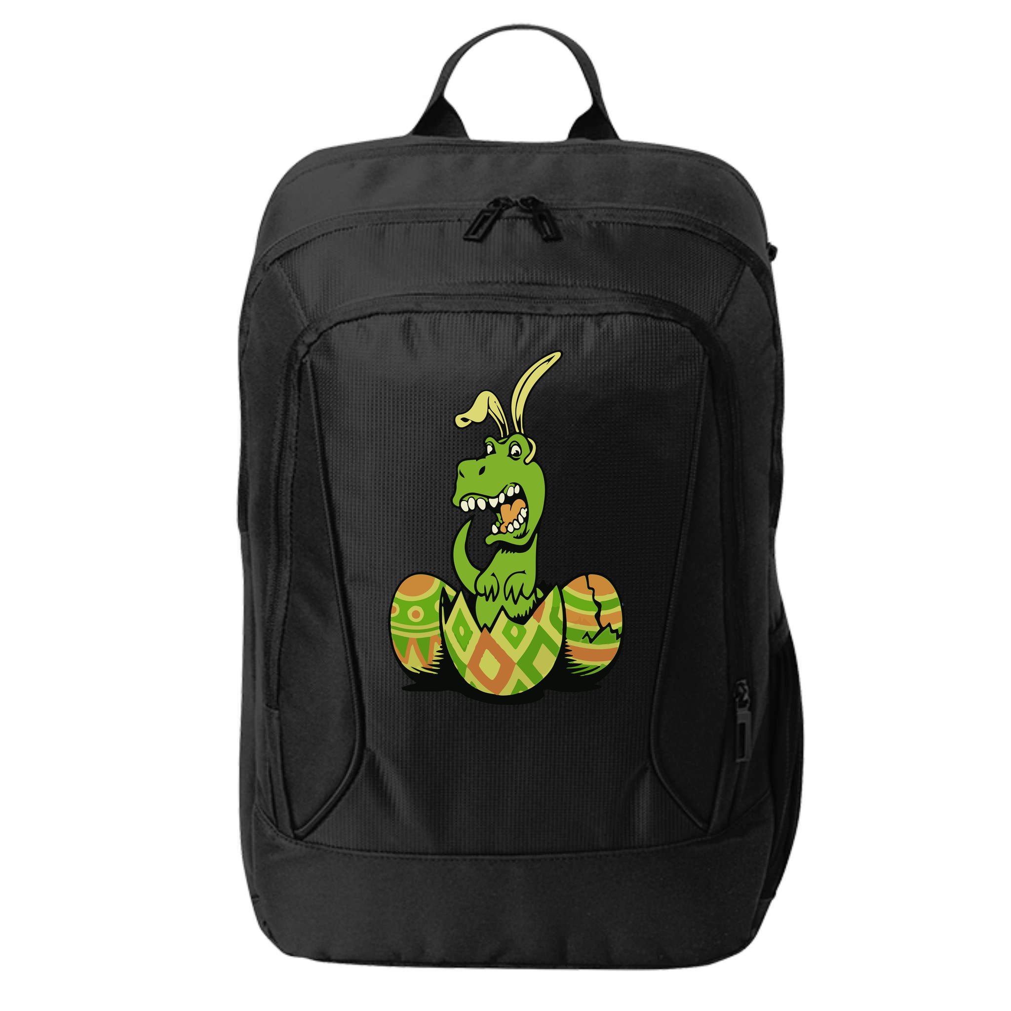 Funny Dino Easter Egg City Backpack