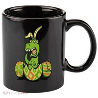 Funny Dino Easter Egg 11oz C Handle Ceramic Mug