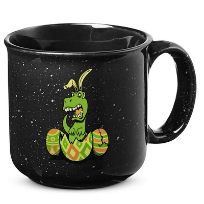 Funny Dino Easter Egg 15oz Campfire Ceramic Mug
