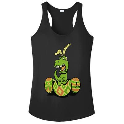 Funny Dino Easter Egg Ladies PosiCharge Competitor Racerback Tank