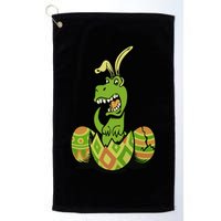 Funny Dino Easter Egg Golf Towel