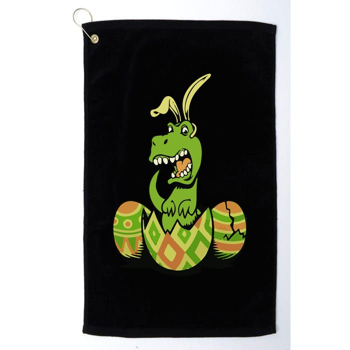 Funny Dino Easter Egg Golf Towel