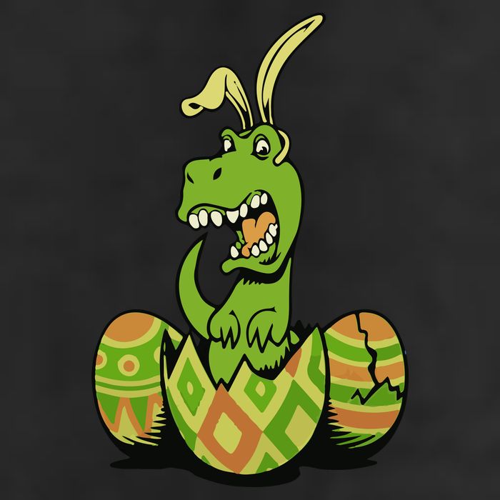 Funny Dino Easter Egg Golf Towel