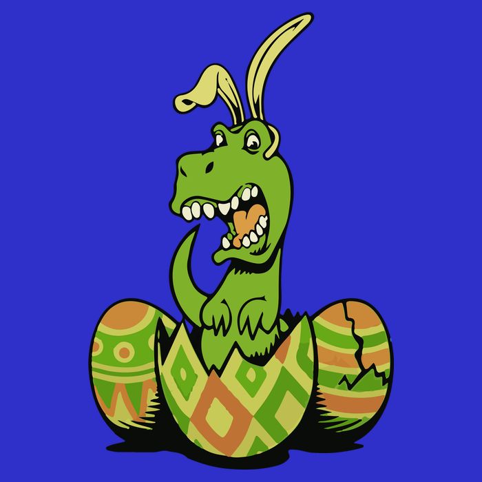 Funny Dino Easter Egg 16 in Basic Backpack